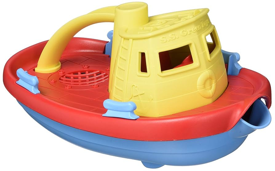 Green Toys Tugboat, Assorted CB - Pretend Play, Motor Skills, Kids Bath Toy Floating Pouring Vehi... | Amazon (US)
