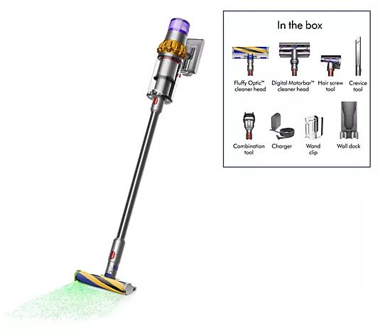 Dyson V15 Detect Cordless Vacuum with 2 Cleaner Heads & 3 Tools - QVC.com | QVC