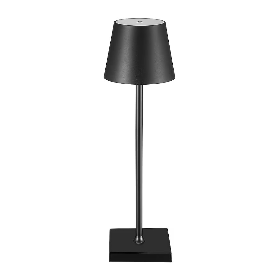 Origin 21 15-Inches Matte Black LED On/Off switch Table Lamp with Plastic Shade | Lowe's