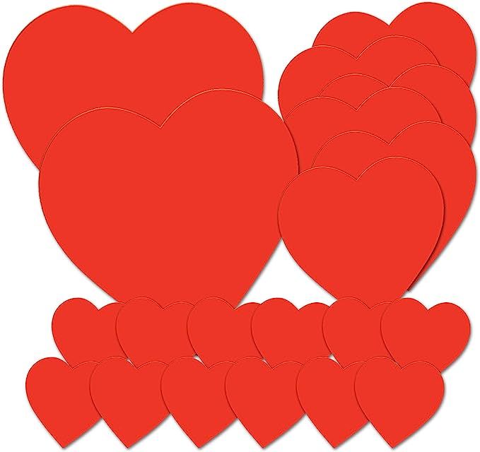 Beistle Printed Heart Cutouts, Red, Pack of 20 | Amazon (US)