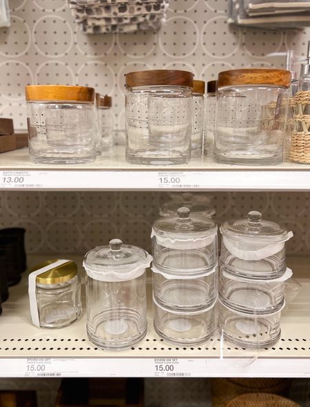 30% off bath this week at Target! It includes these glass canisters 

Target finds, Target style, bathroom, storage, organization 

#LTKsalealert #LTKhome