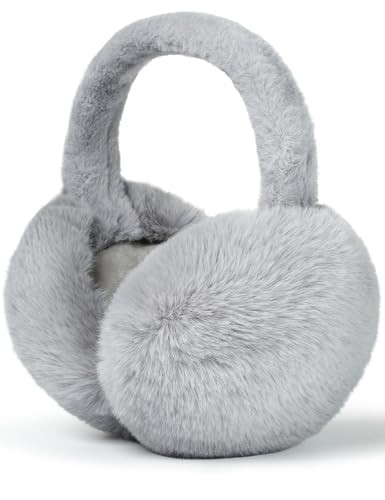 Ear Muffs Winter Women Men Kids Girls Earmuffs for Women Winter Accessories Ear Covers for Cold Weather Running Ear Warmers Headband White Black Cute Fluffy Fuzzy Adjustable Foldable Faux Fur Ladies | Amazon (US)