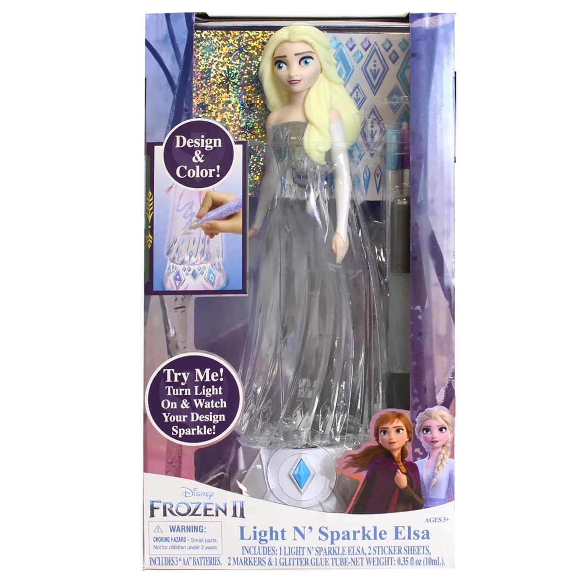 Disney Frozen 2 Plastic Light and Sparkle Elsa Character - multicolored | Walmart (US)