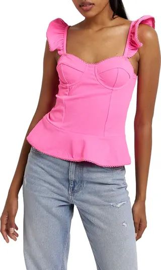 River Island Frill Corset Top | Nordstrom | Nordstrom