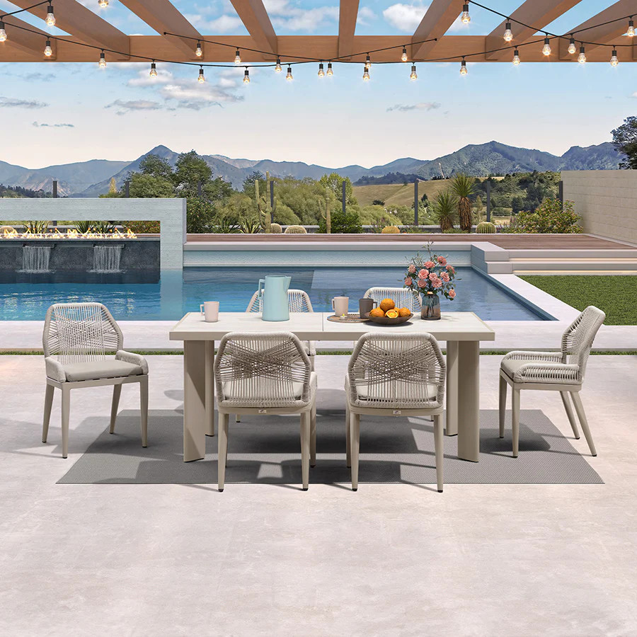 PURPLE LEAF 7/9/11 Pieces Patio Dining Set with Sunbrella Cushions All-Weather Wicker Patio Table... | Purple Leaf