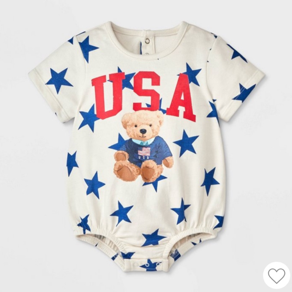 So cute for July 4th! USA star teddy bear onesie #babyoutfit #4thofjuly

#LTKKids #LTKBaby #LTKBump