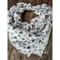 Wild Rag Black & Gray Cattle Tags Livestock Brands Western Cowboy Neck Scarf Bandana By Double B Rags | Etsy (US)