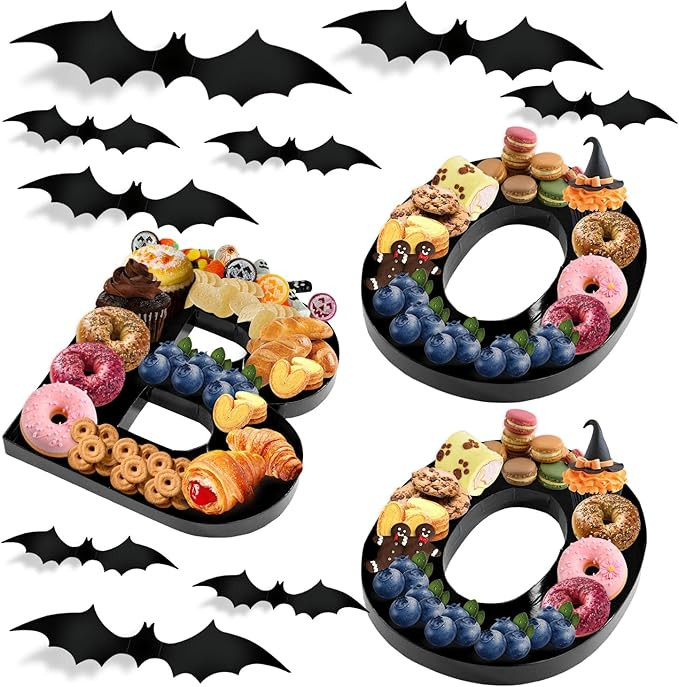 Halloween Charcuterie Board, Fillable Letter Paper Cardboard Halloween Boo Serving Trays with 28 ... | Amazon (US)