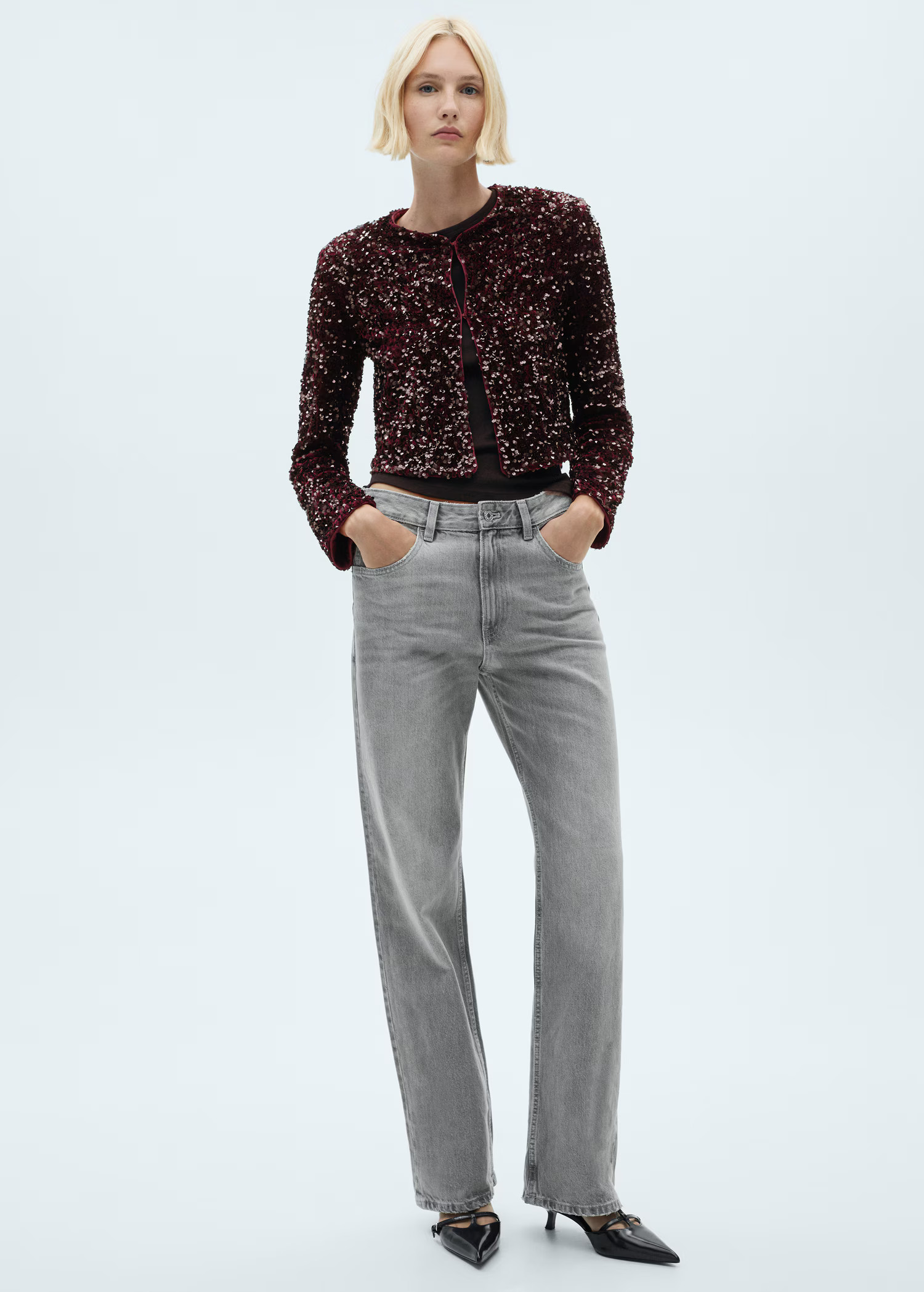 Sequin embroidered jacket - Women | MANGO USA | Mango (US/MX/AU)