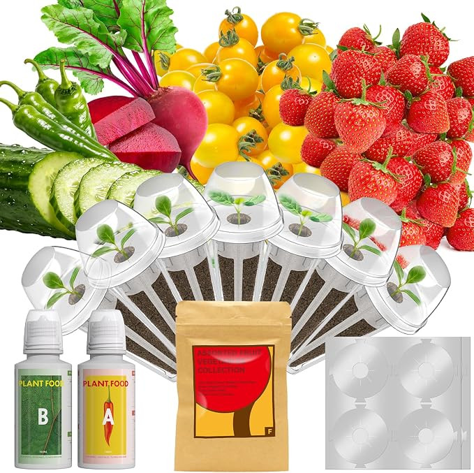 Fruit Seed Kit for AeroGarden, iDOO Hydroponics Growing System Indoor Gardening, 7-Pod, Red Straw... | Amazon (US)