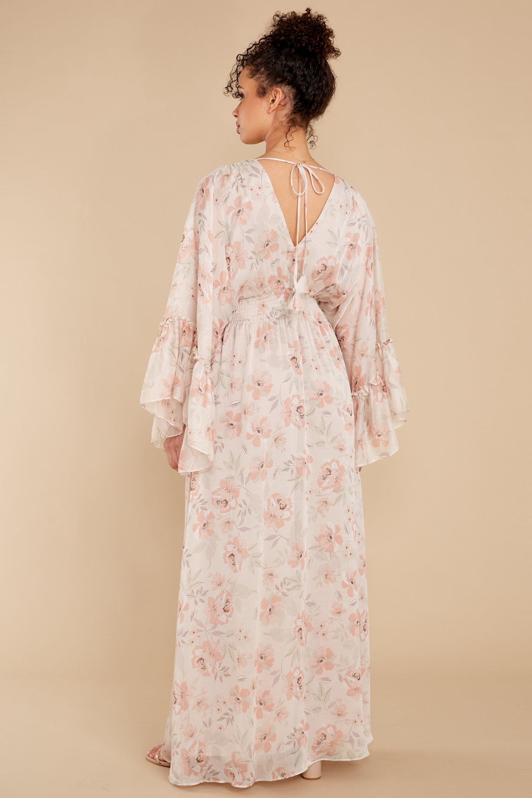 Bring Me Flowers Blush Floral Print Maxi Dress | Red Dress 