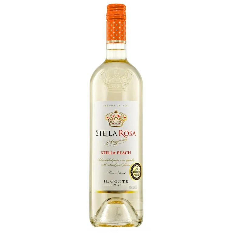 Stella Rosa Peach Semi-Sweet Moscato White Wine, 750ml Glass Bottle, Piedmont, Italy Serving Size... | Walmart (US)