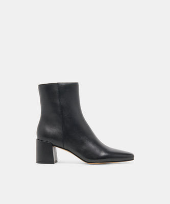Bayra Booties in Black Leather Size 9 By Dolce Vita | DolceVita.com