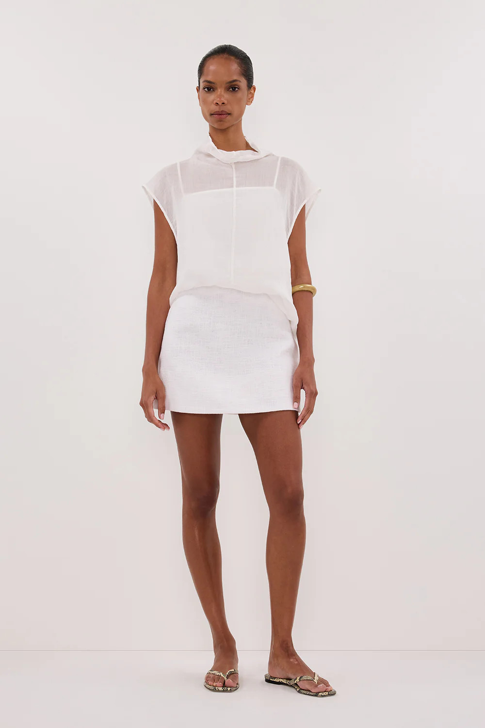 NIEVE WHITE MINI SKORT | DISSH