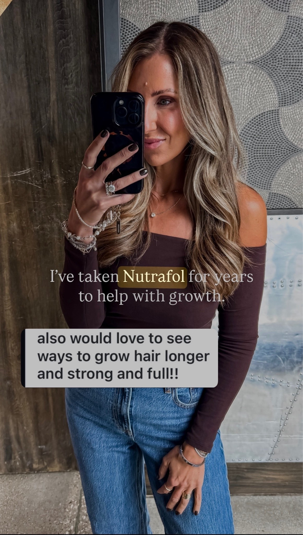 I’ve taken Nutrafol for years, so when someone asked how I keep my hair growing long, strong, and full, I knew exactly what I wanted to share. Hair growth takes patience and consistency, but this has been one of the few routines I’ve actually stuck with long enough to see a difference.

Nutrafol, hair growth routine, healthy hair, longer hair, fuller hair, strong hair, hair wellness, beauty routine, over 40 beauty, women’s hair care, themominstyle

#LTKOver40 #LTKBeauty #LTKselfcare
