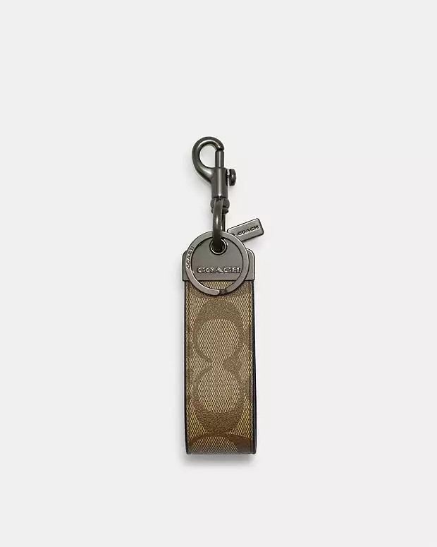 Loop Key Fob In Signature Canvas | Coach Outlet US