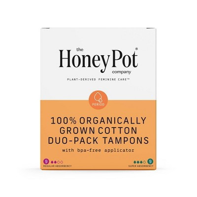 The Honey Pot Company, Organic Cotton Core Duo-Pack Applicator Tampons - 18ct | Target