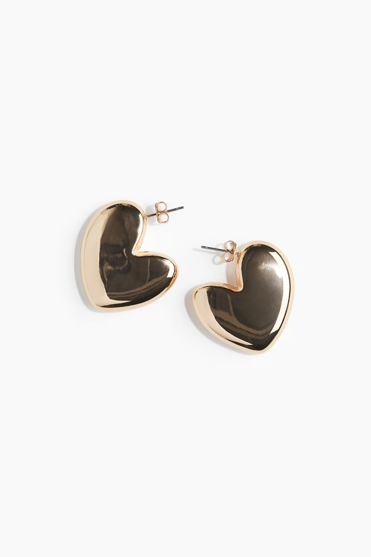 Heart-shaped earrings - Gold-coloured - Ladies | H&M GB | H&M (UK, MY, IN, SG, PH, TW, HK)