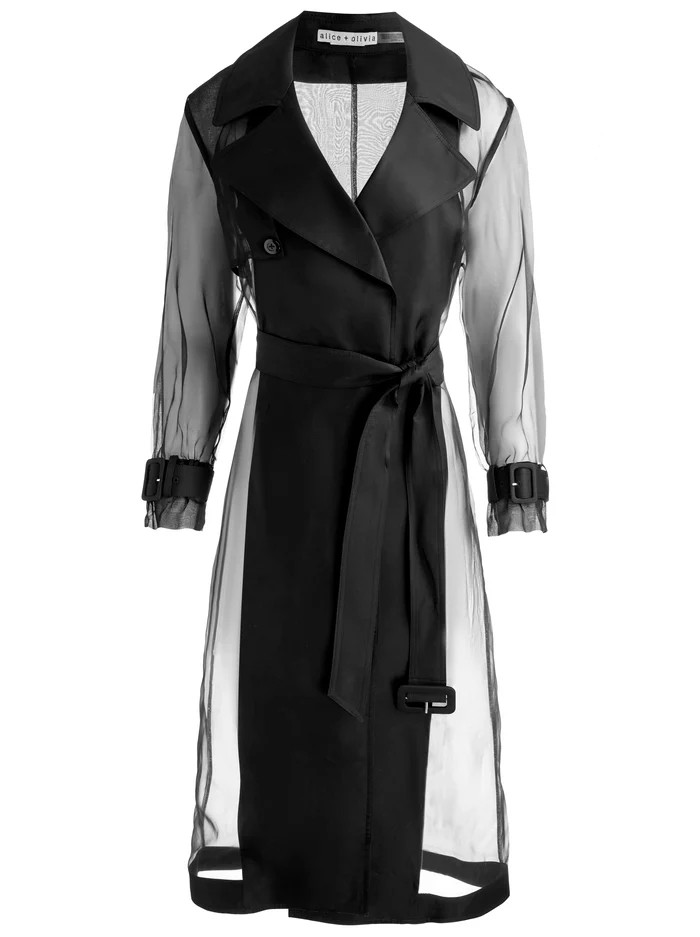 SILVIA SHEER MAXI TRENCH | Alice + Olivia