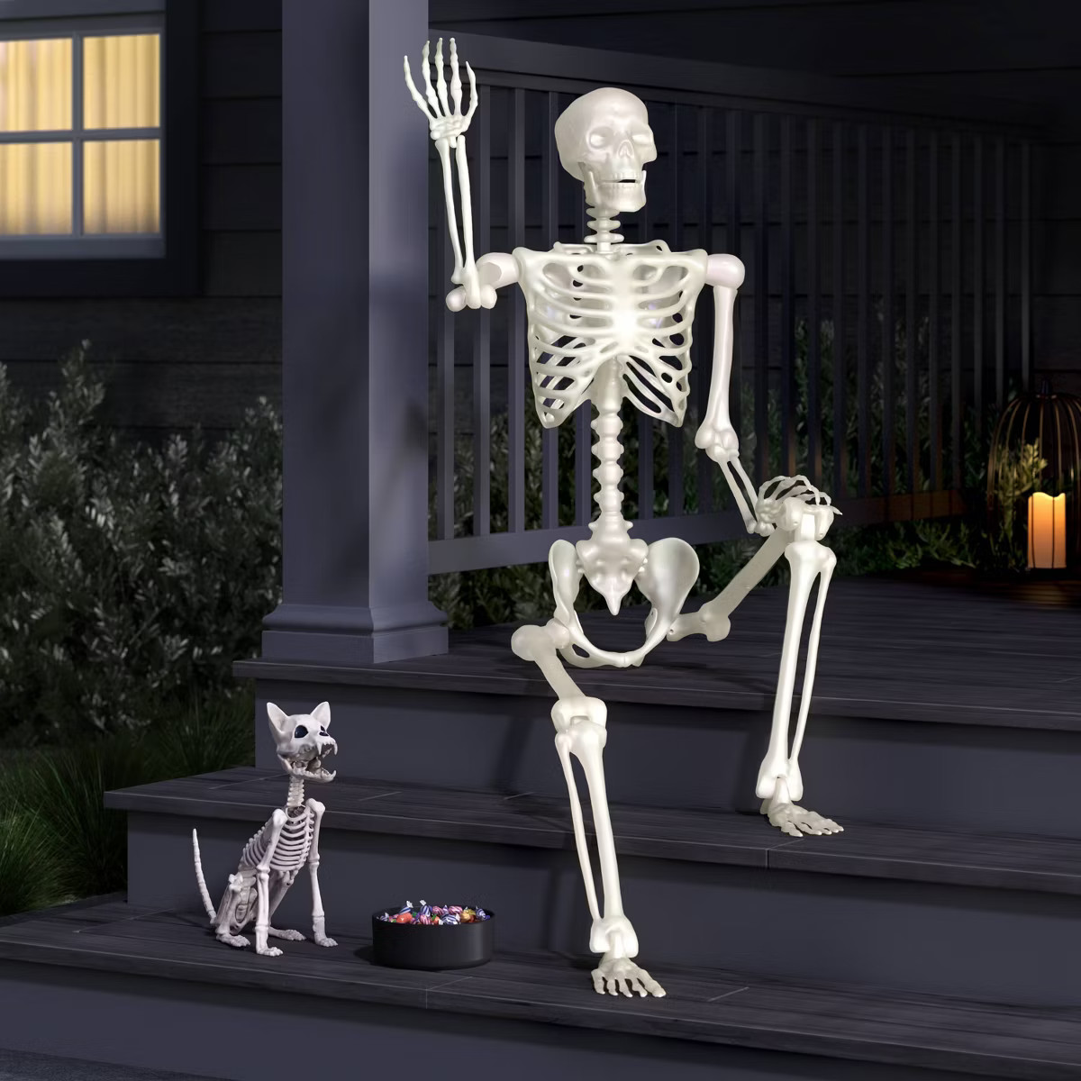 60" Poseable Skeleton Halloween Decorative Prop Iridescent - Hyde and EEK! Boutique™ | Target