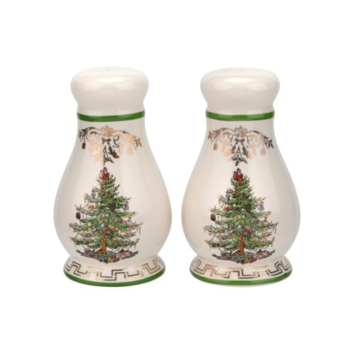 Spode Christmas Tree Gold Salt and Pepper Shaker Set (2-Piece)- Holiday Kitchen & Table Décor - Festive Home Accent, Christmas Gift/Stocking Stuffer for Collectors & Holiday Enthusiasts | Amazon (US)