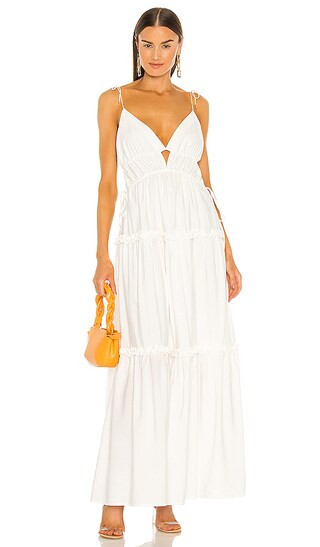 Karina Grimaldi Solana Solid Dress in White. - size S (also in M) | Revolve Clothing (Global)