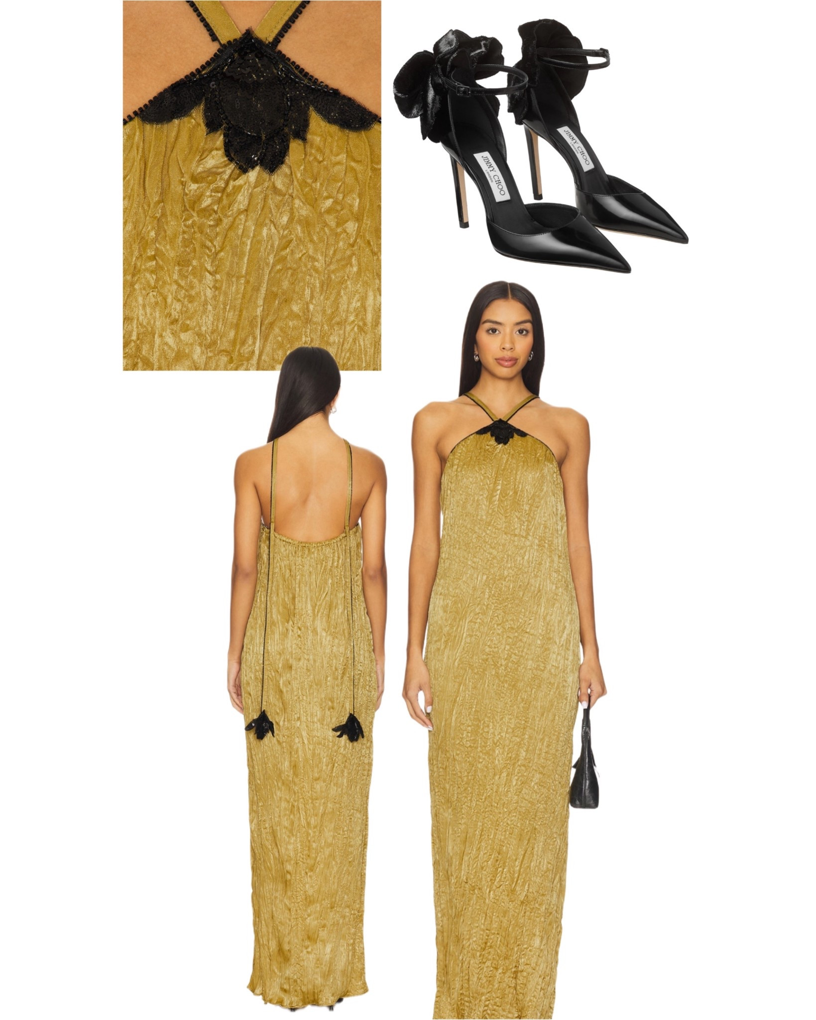 Black & Gold 🖤Black Soft Spazzolato Pumps with Short Tinsel Corsage 

#LTKootd #LTKgrwm #LTKWedding