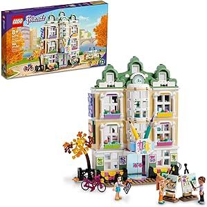 LEGO Friends Emma's Art School House Set 41711, Creative Arts & Crafts Toy with 3 Mini-Dolls, Acc... | Amazon (US)