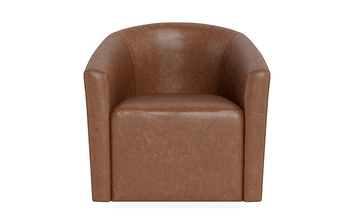 Tegan Leather Swivel Chair | Interior Define