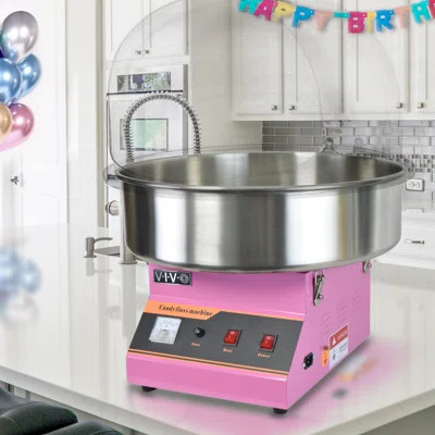Electric Commercial Cotton Candy Machine with Bubble Shield | Wayfair North America
