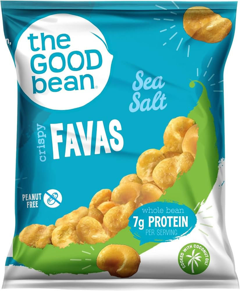 The Good Bean Crispy Favas - Sea Salt - (50 Pack) 1 oz Bag - Fava Beans - Vegan Snack with Good S... | Amazon (US)