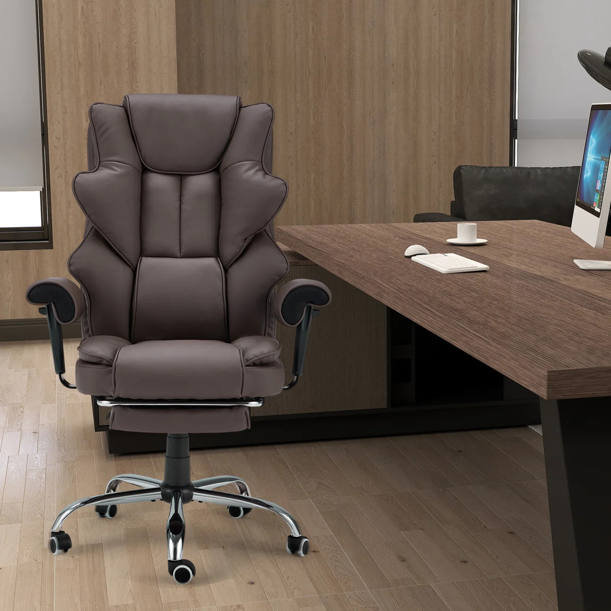 Executive Office Chair with 6-point Massage, Footrest | Wayfair North America