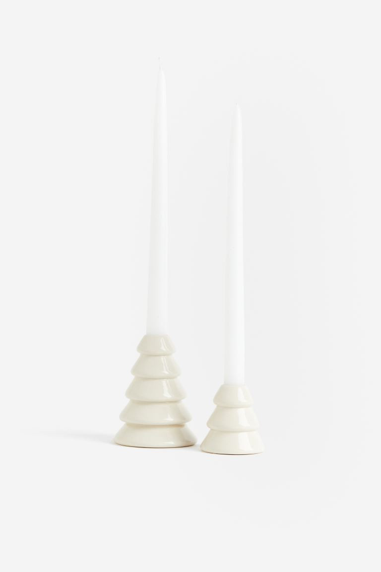 Stoneware Candlestick | H&M (US + CA)