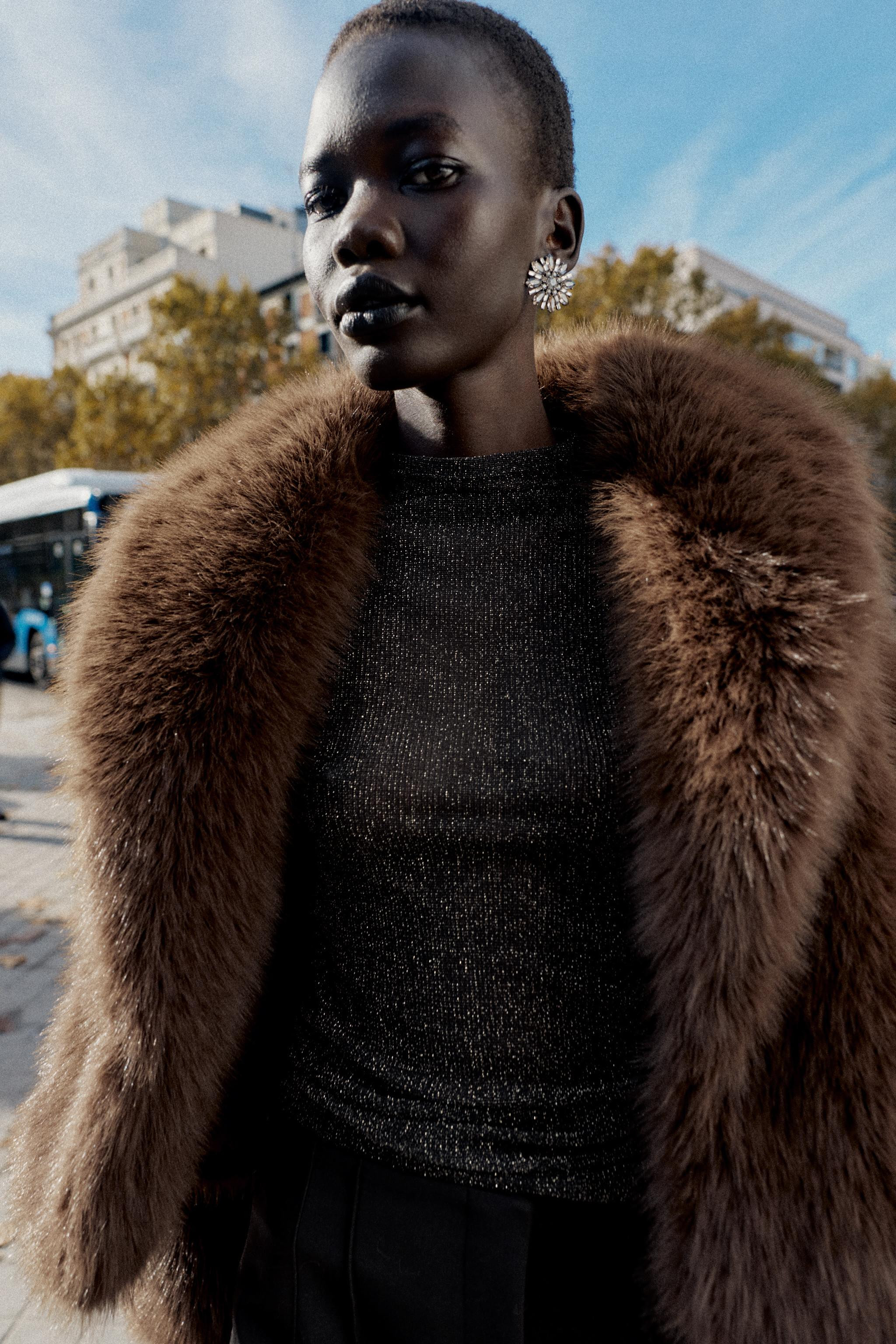 SHORT FAUX FUR COAT | Zara US