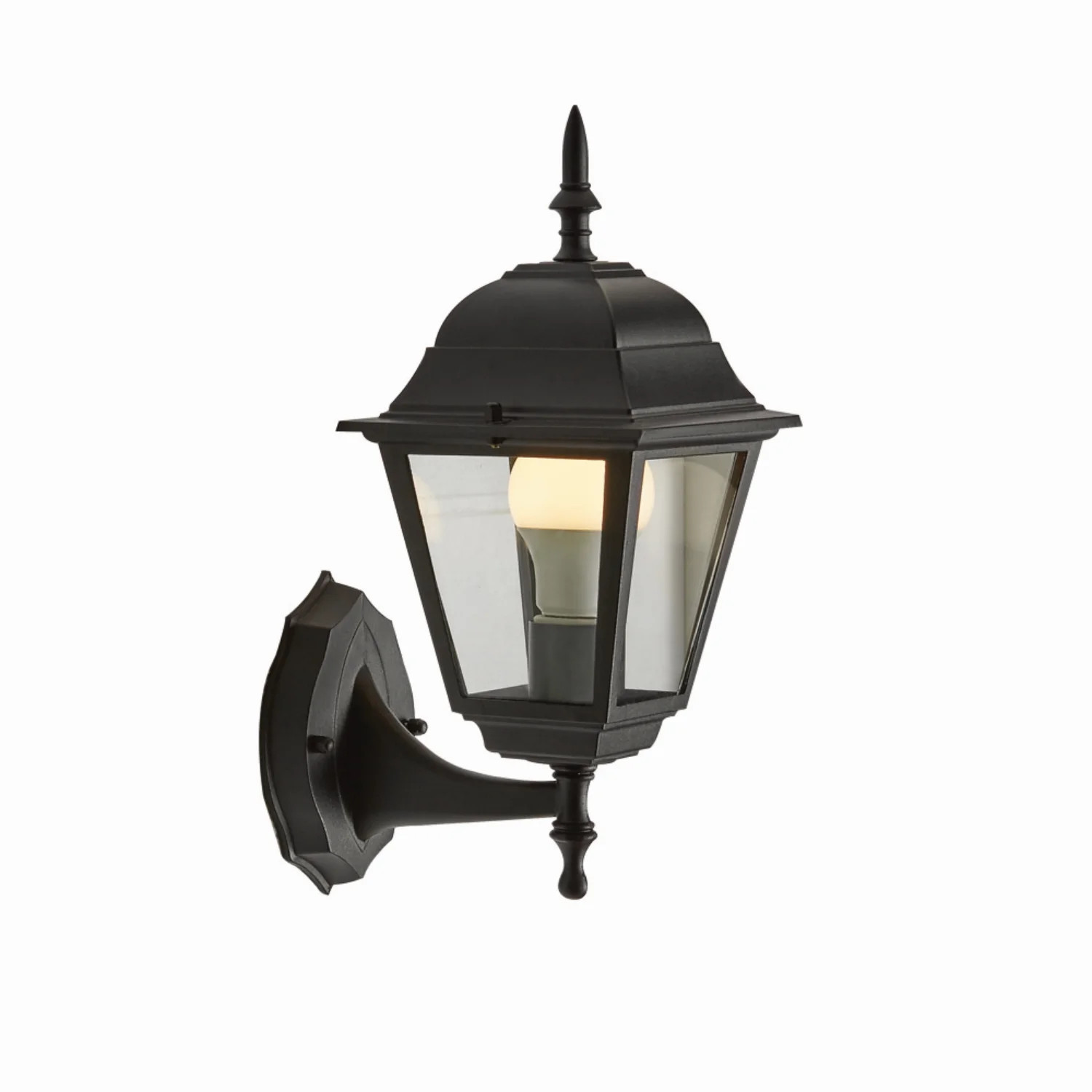 Mainstays Outdoor Coach Light Wall Sconce, Matte Black | Walmart (US)
