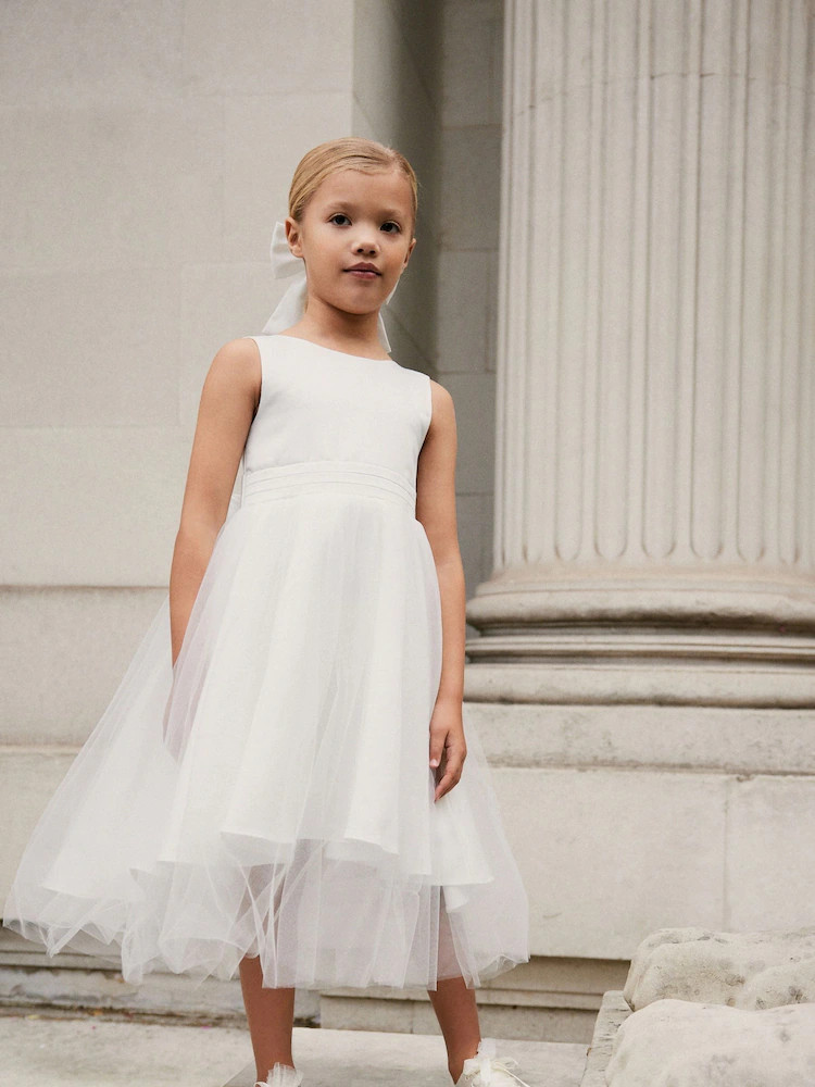 White Flower Girl Bow Dress (3mths-16yrs) | Next US