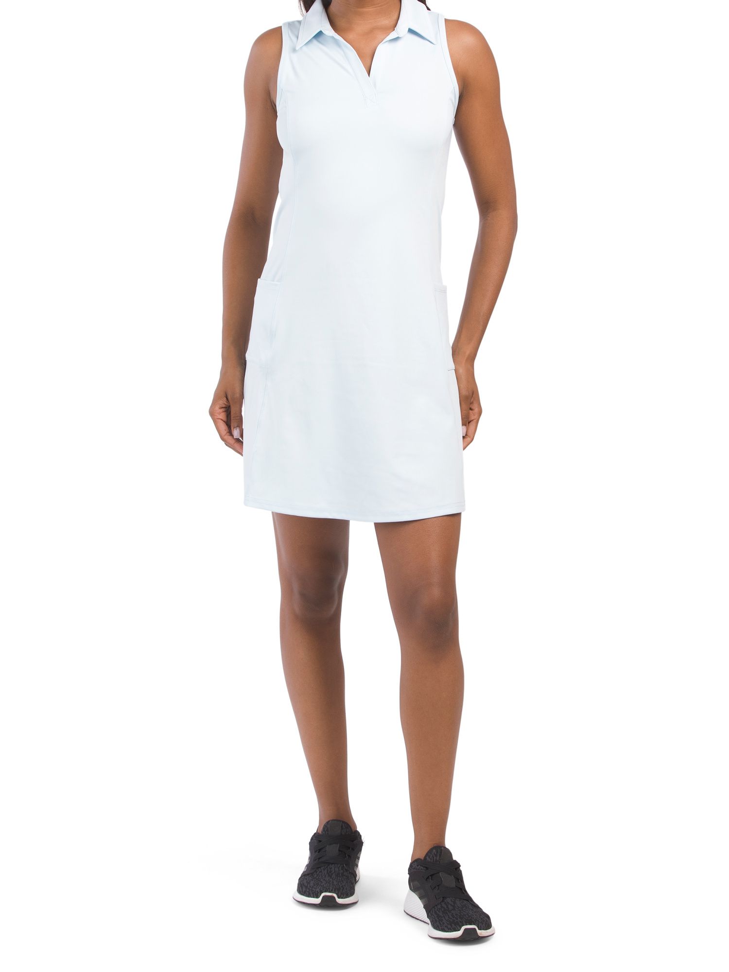 Upf 50 Interlock Active Collared Tank Dress | Golf & Tennis | Marshalls | Marshalls