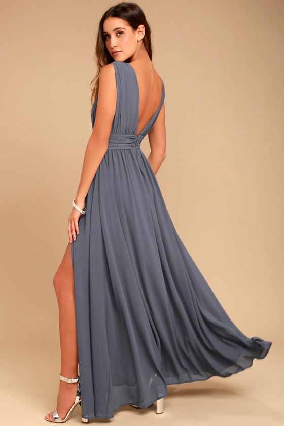 Heavenly Hues Denim Blue Maxi Dress | Lulus (US)