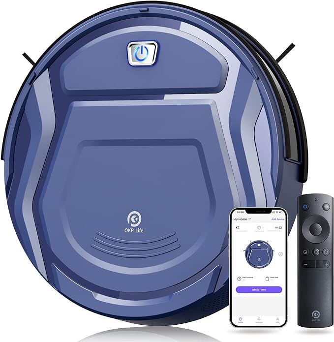 OKP Life K2 Robot Vacuum Cleaner 1800 mAh, Blue | Amazon (US)