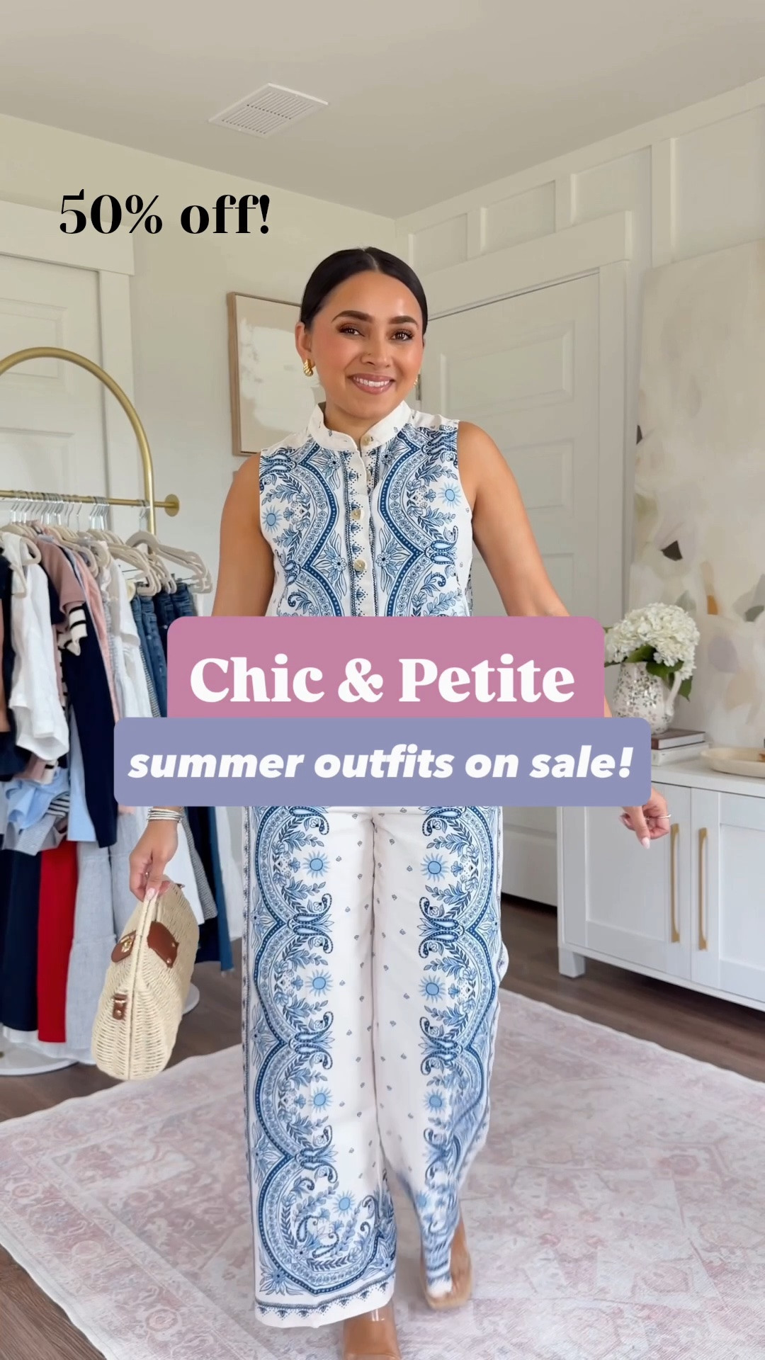 Chic & Petite Summer Outfits on Sale!
For reference: I’m 5’0, petite, 32b bra size, and 2/26 in bottoms, pear shaped. 
*Everything I share is unaltered! TTS means true to size. Between size 5-6.5 in shoes

Blue paisley top size xxs regular TTS
Blue paisley pants size xs petite TTS - these are more of a straight fit so if you are curvier, size up a size!
Clear rattan heels size 5 TTS

Green polka dot dress size xs petite TTS
Clear heels size 5 TTS

Creams striped button down shirt size xs petite
Linen pants size 26, 28” inseam TTS
Brown sandals size 5.5 TTS

Blue printed ruffle top size xxs regular TTS
Blue printed maxi skirt size  2 petite TTS
Gold sandals size 5 TTS

Denim chambray dress size xs petite TTS
Jelly shoes size 5 TTS



Summer outfits
Vacation outfits
Vacation outfits beach

#LTKootd #LTKPetite #LTKSaleAlert