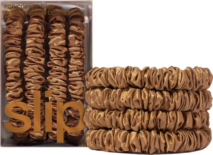 Pure Silk 4-Pack Skinny Scrunchies: Back to Basics Collection | Nordstrom