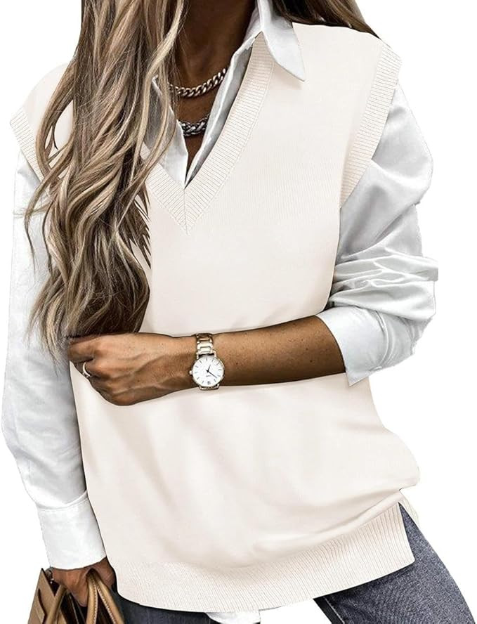 TIYOMI Plus Size Sweater Sleeveless Tops for Women Knitted Tank Tops XL-5XL | Amazon (US)