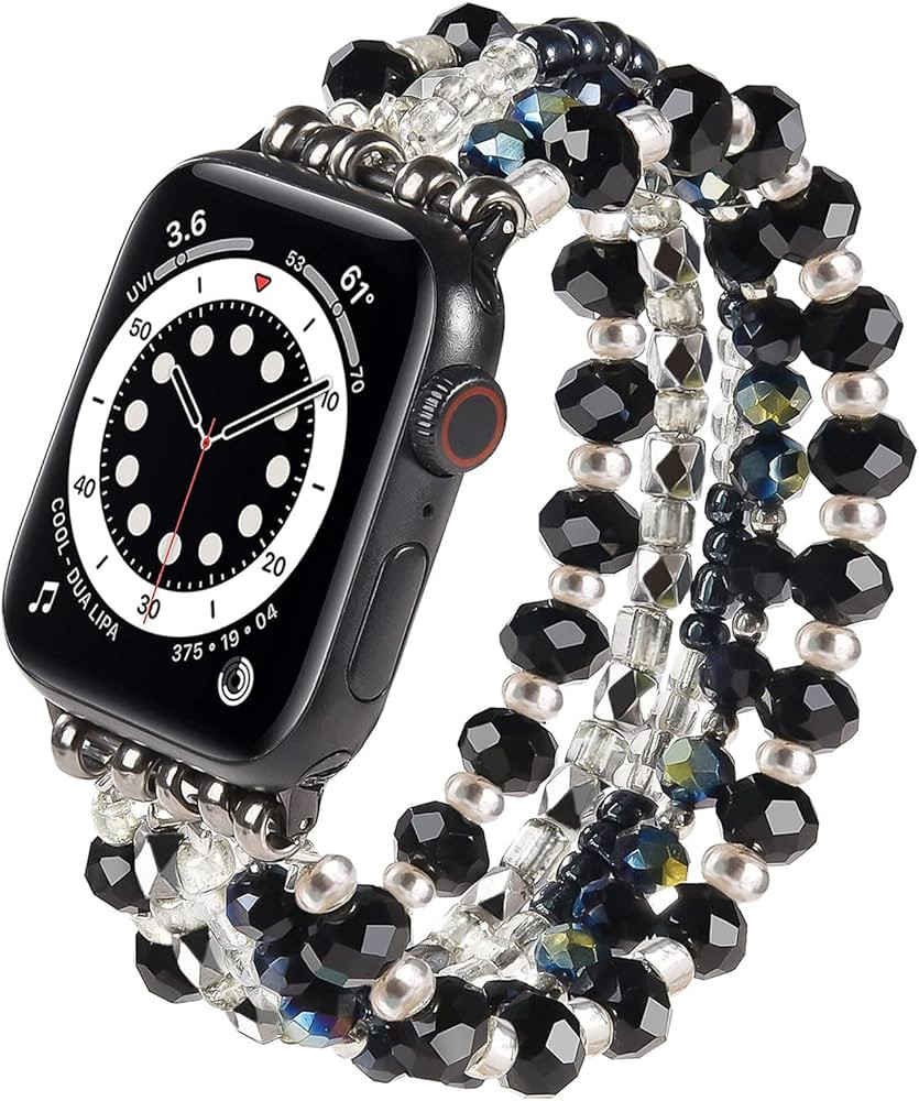 VISOOM Beaded Bracelet Compatible for Apple Watch Band 40mm/38mm/41mm Series 7 SE Series 6/5/4 Wo... | Amazon (US)