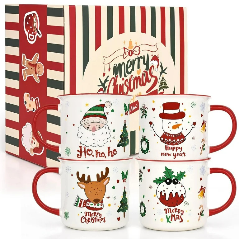 Futtumy Christmas Gifts for Ceramic Mugs, Santa Snowman Reindeer Mugs Gifts, Christmas Gifts, Bir... | Walmart (US)