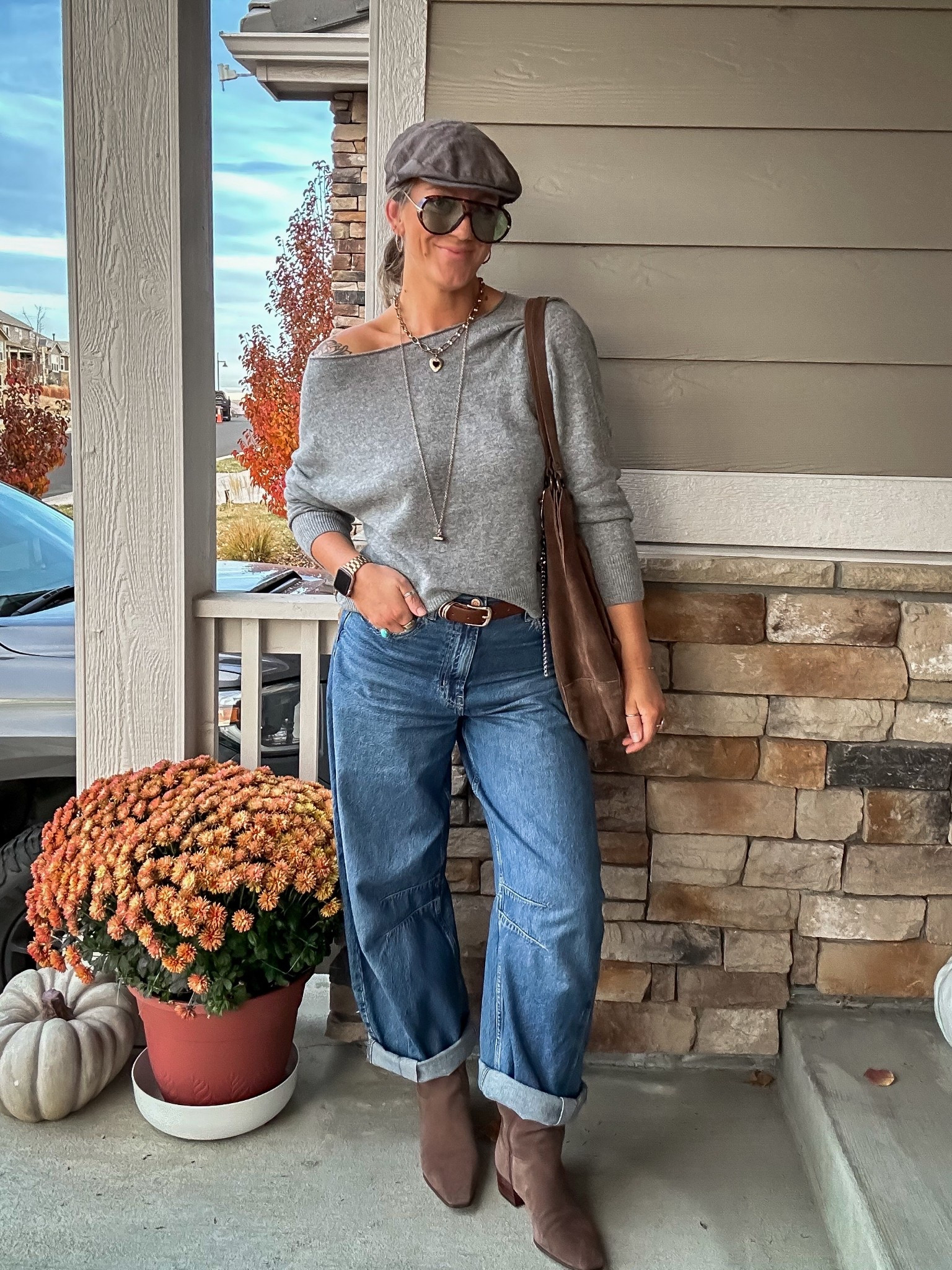 ✨large sweater, 30 tall jeans (on sale!), 11 boots (on sale!) 
🇨🇦 links for jeans saved at the end 

#LTKOver40 #LTKTall