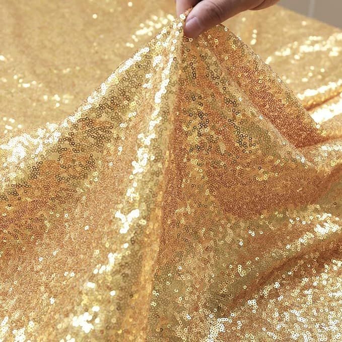 GFCC Glitter Gold Sequin Tablecloth 60x126 Sparkle Party Wedding Banquets Christmas Rectangle Tab... | Amazon (US)