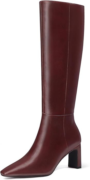 MUCCCUTE Knee High Boots for Women Chunky Heel Square Toe with Side Zipper Pull On Tall Fall Bota... | Amazon (US)