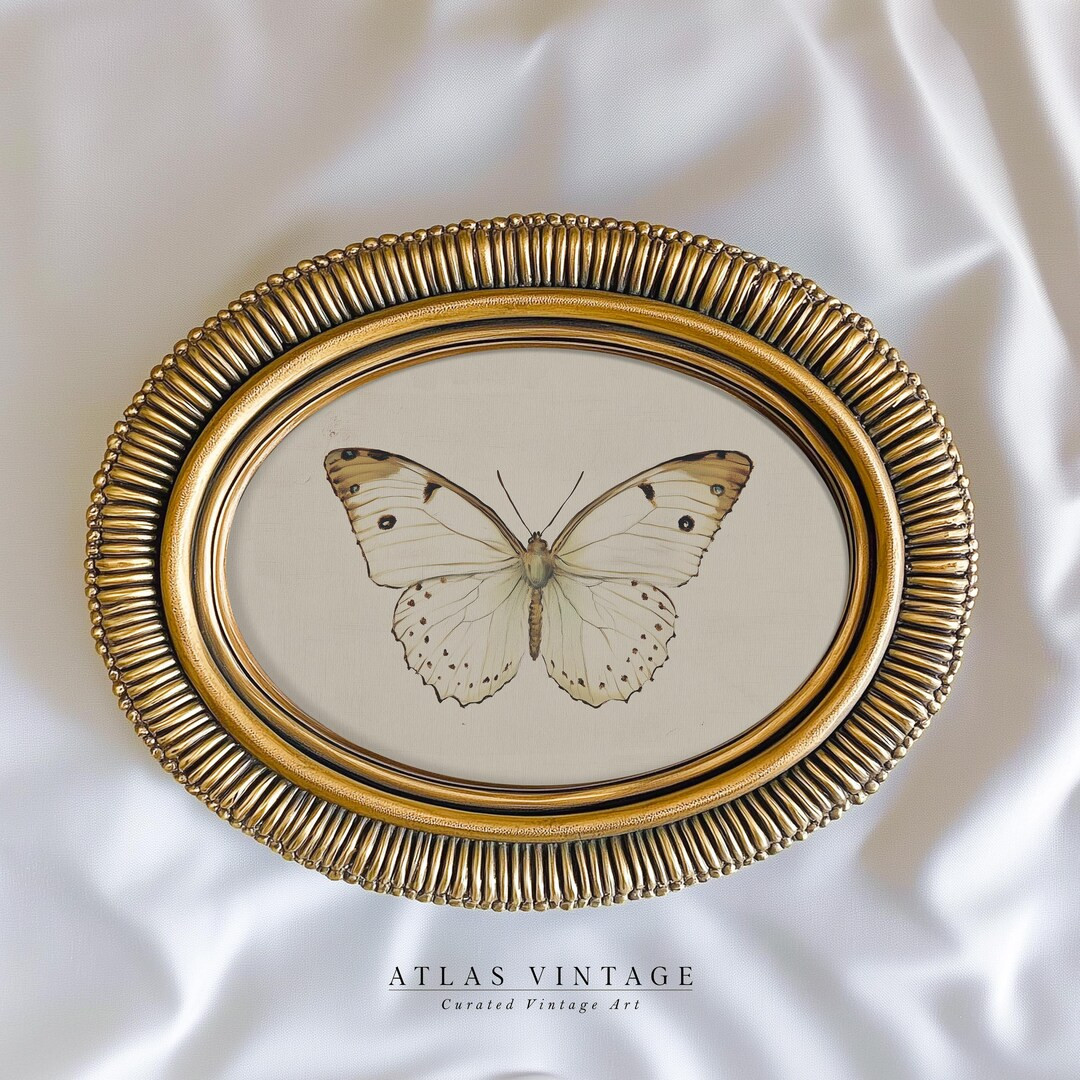 Vintage Butterfly Watercolor Painting Print, Rustic Minimalist Neutral Nature Printable Wall Art,... | Etsy (US)