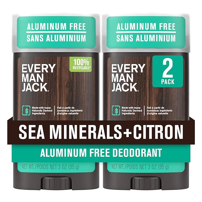 Every Man Jack Sea Minerals + Citron Men’s Deodorant - Stay Fresh with Aluminum Free Deodorant ... | Amazon (US)