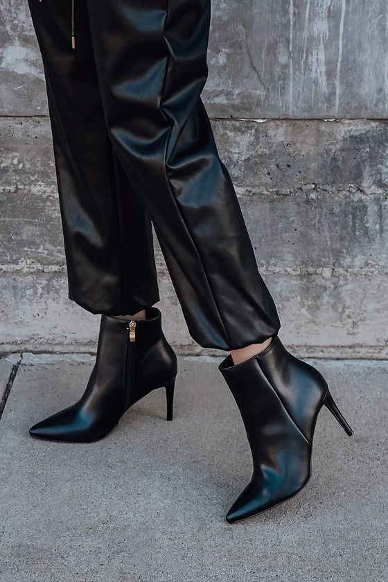Selenah Black Pointed Toe Ankle Booties | Lulus (US)